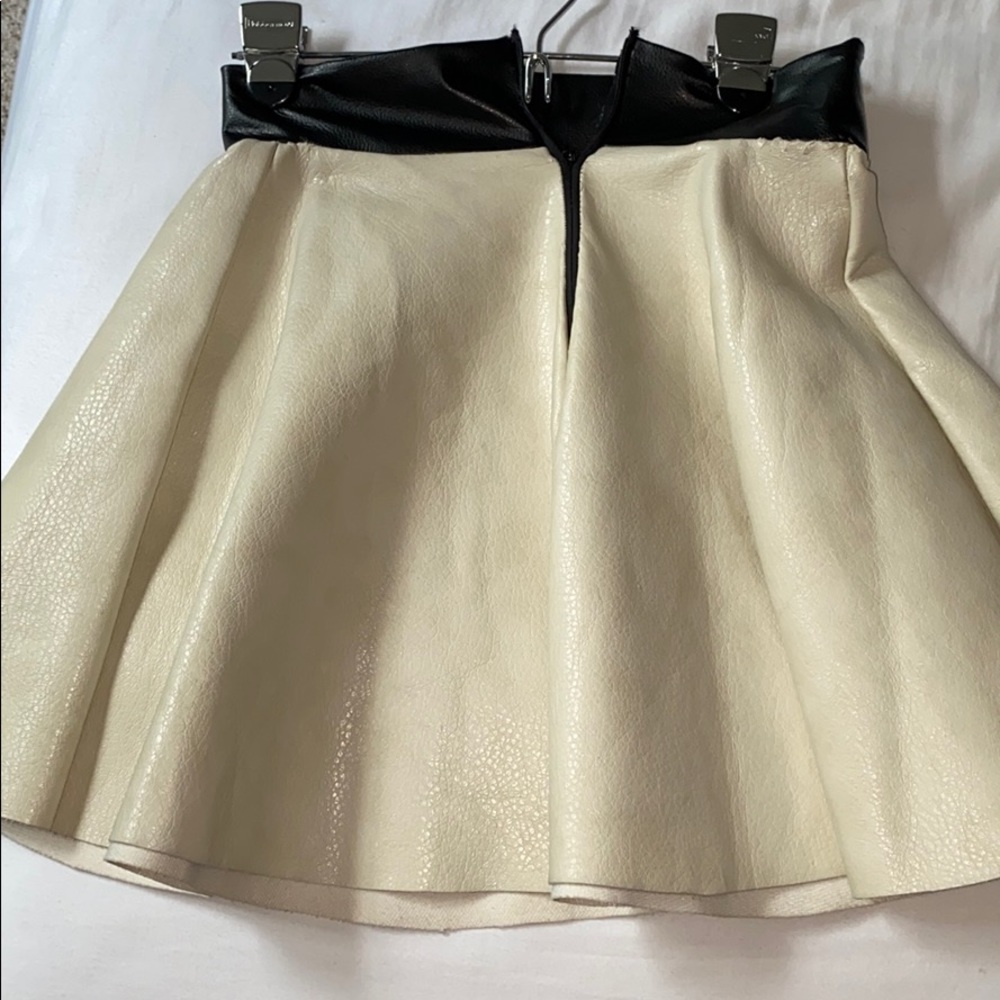 White pleather skirt